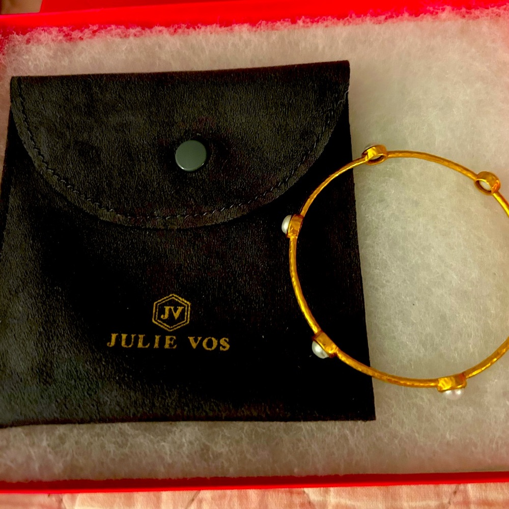 Julie Vos Gold and Pearl Accented Bracelet